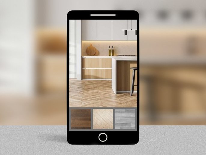 Product visualizer app on smartphone from Brosious Carpet and Floors Inc in Missoula, MT