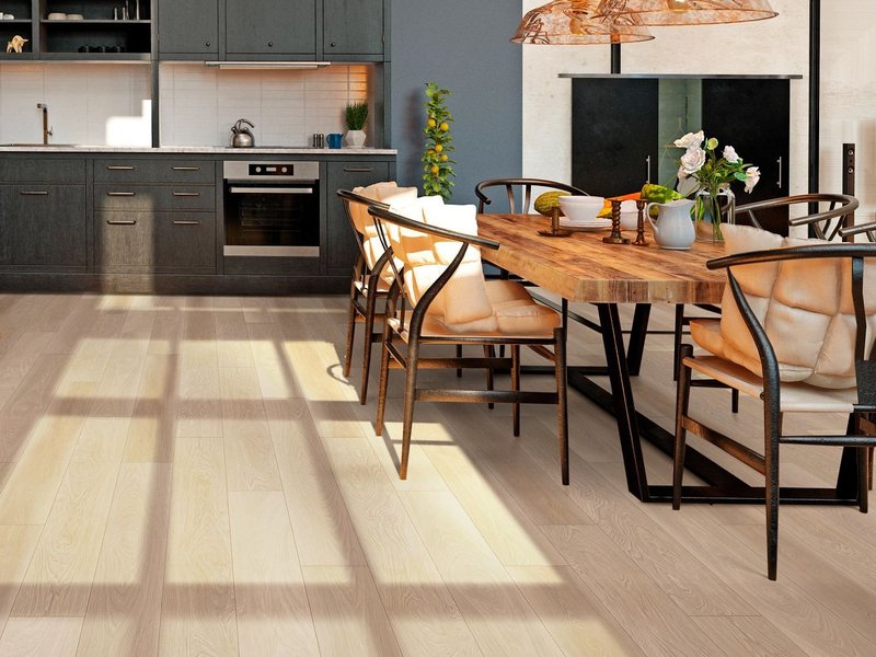 Kitchen with wood-look laminate flooring from Brosious Carpet and Floors Inc in Missoula, MT